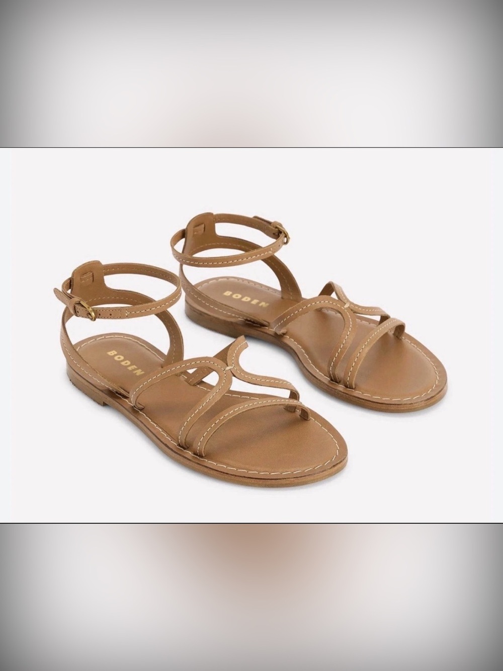 Boden Everyday Flat Sandals Strappy EU 41 US 9.5 Women NEW No Box 3081